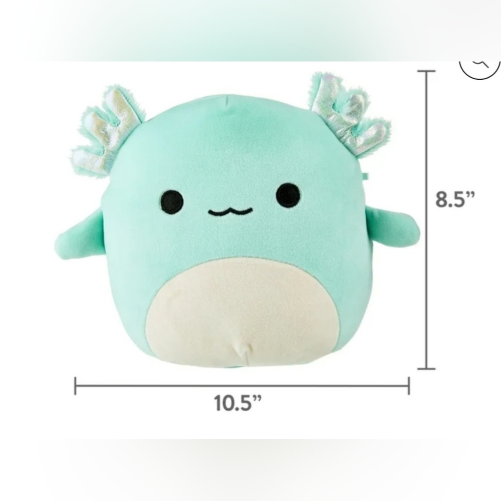 Squishmallows 8 inch Anastasia the Teal Axolotl with Silver Gills - Picture 2 of 4